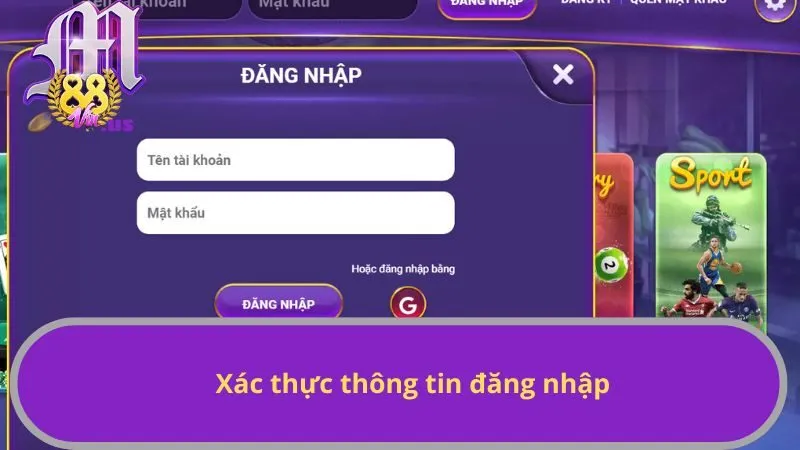 Xác thực thông tin đăng nhập